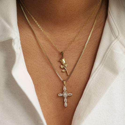 Iced Cross Necklace