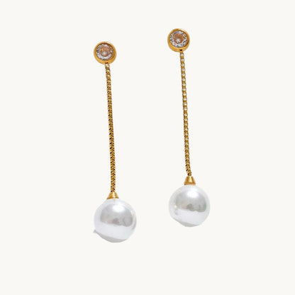 Dainty Pearl Drop Stud