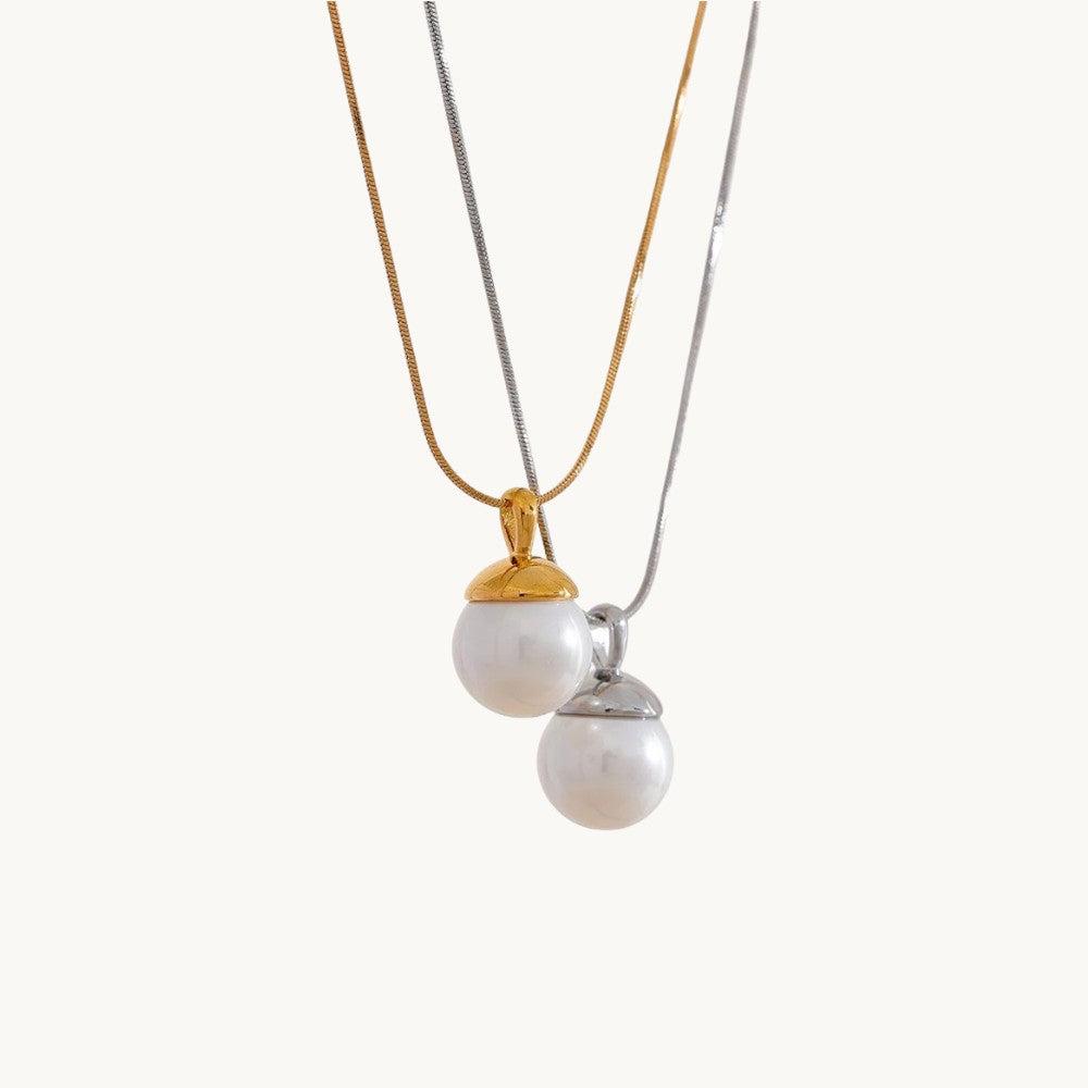 Chunky Shell Pearl  Necklace