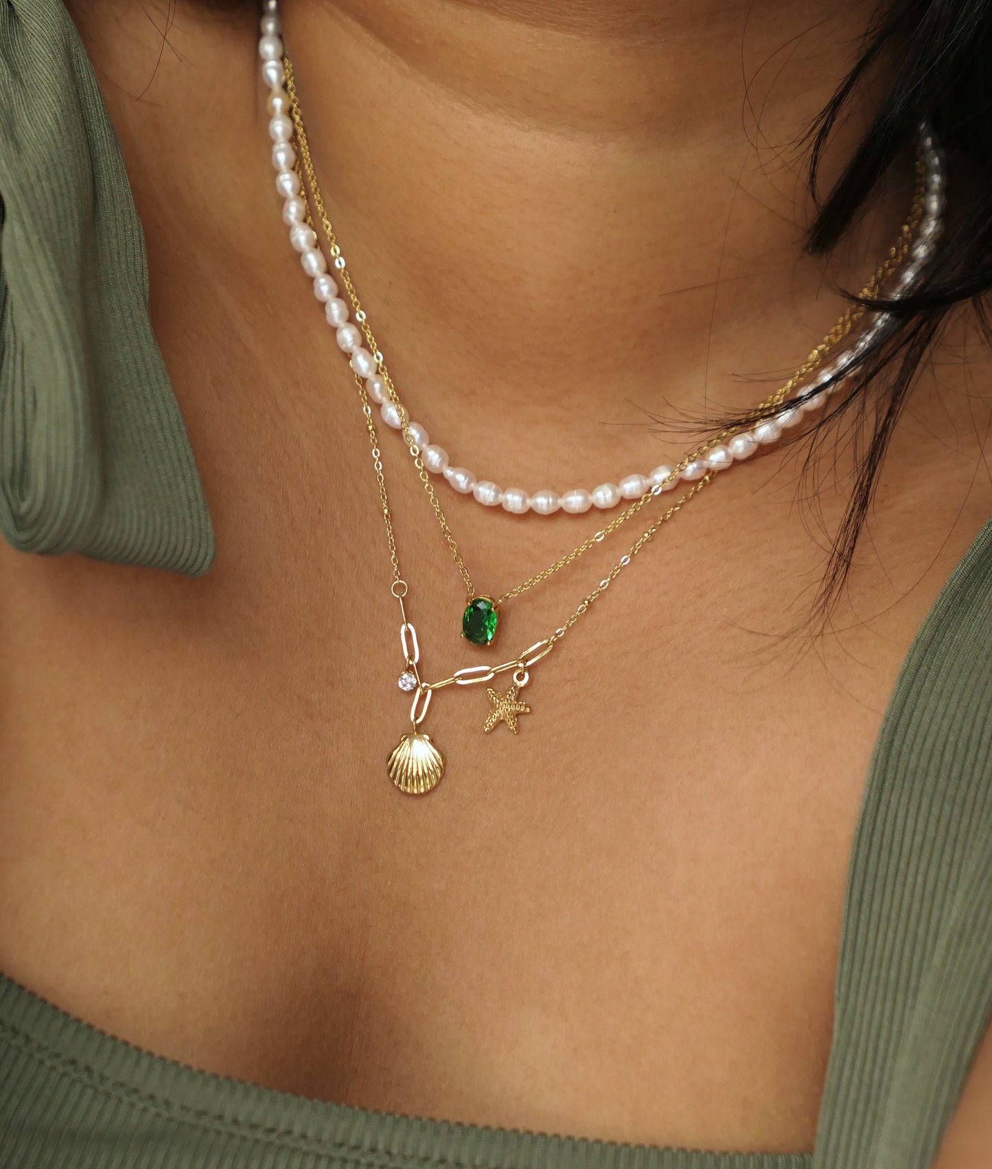 Dainty Sea Charm Necklace