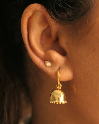 Dainty Teardrop Flatback Stud