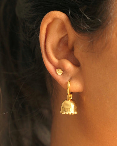 Hammered Teardrop Flatback Stud