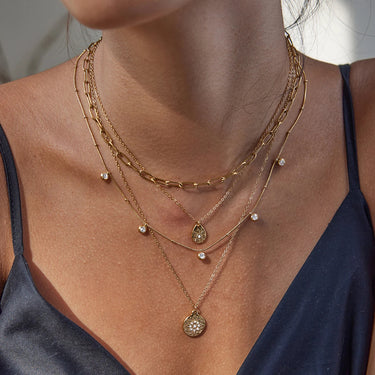 5 Stone Pendant Necklace