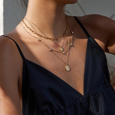 5 Stone Pendant Necklace