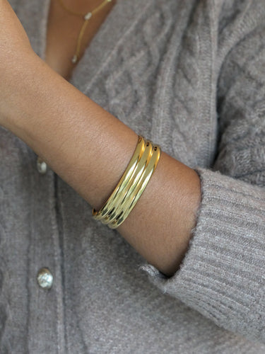Chunky Double Cuff Bangle