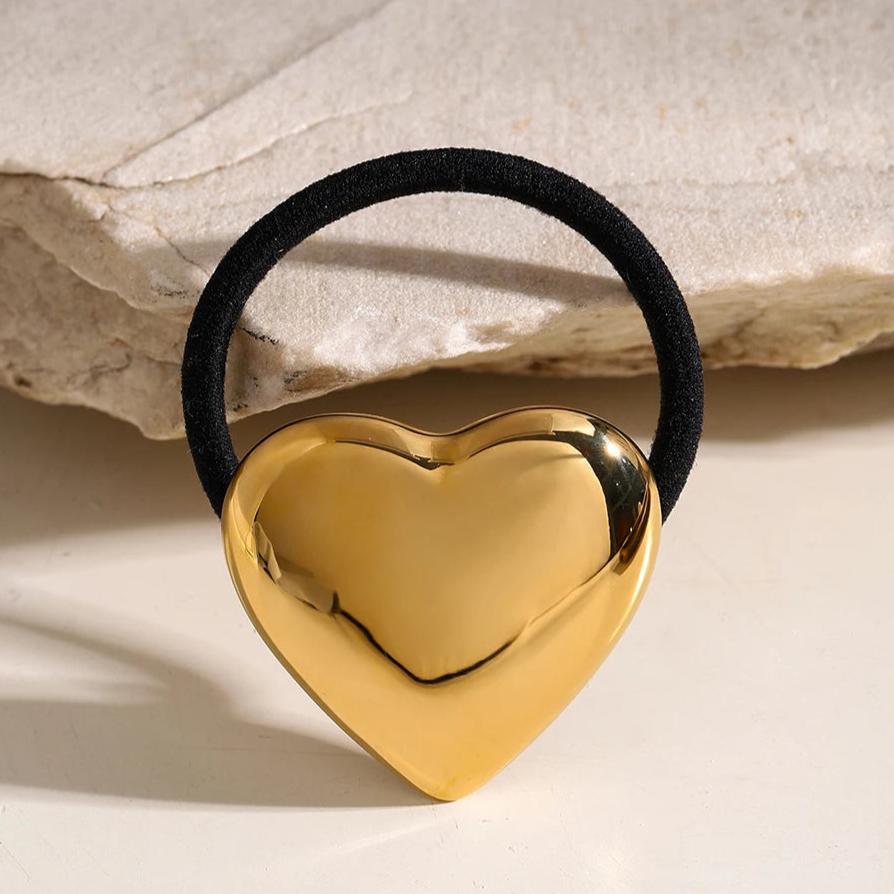 Glossy Heart Hair Tie