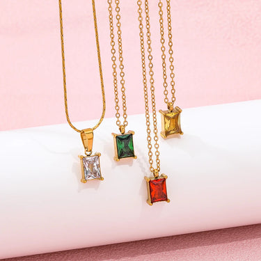 Baguette Pendant Necklace