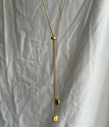 Slider Heart Lariat Necklace