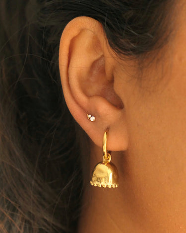 Tiny Double Stone Flatback Stud