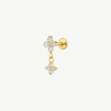 Flower Drop Flatback Stud