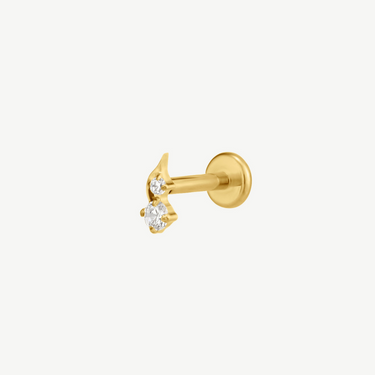 Tiny Double Stone Flatback Stud
