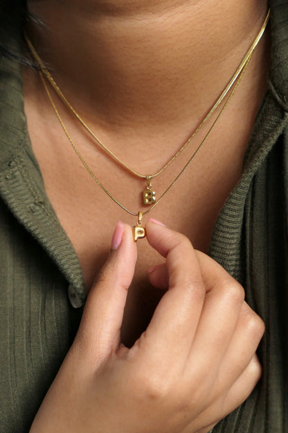 Bubble Initial Necklace