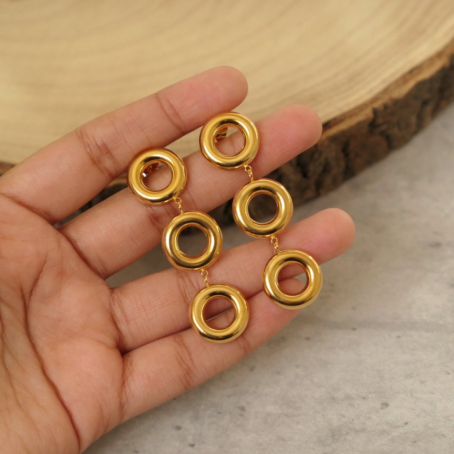 Statement 3 Circle Stud