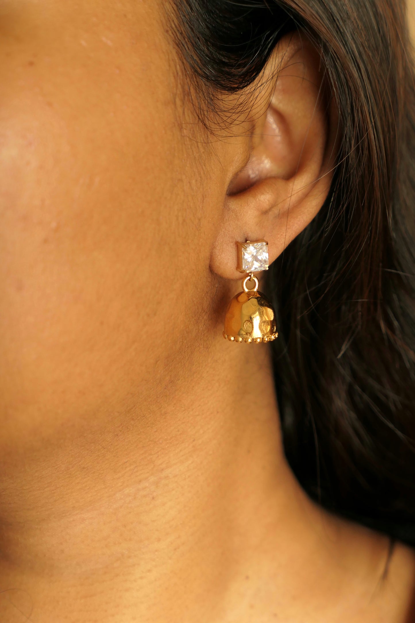 CZ Stud Jhumka