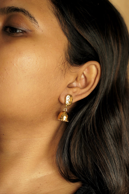 Mini Hammered Stud Jhumka