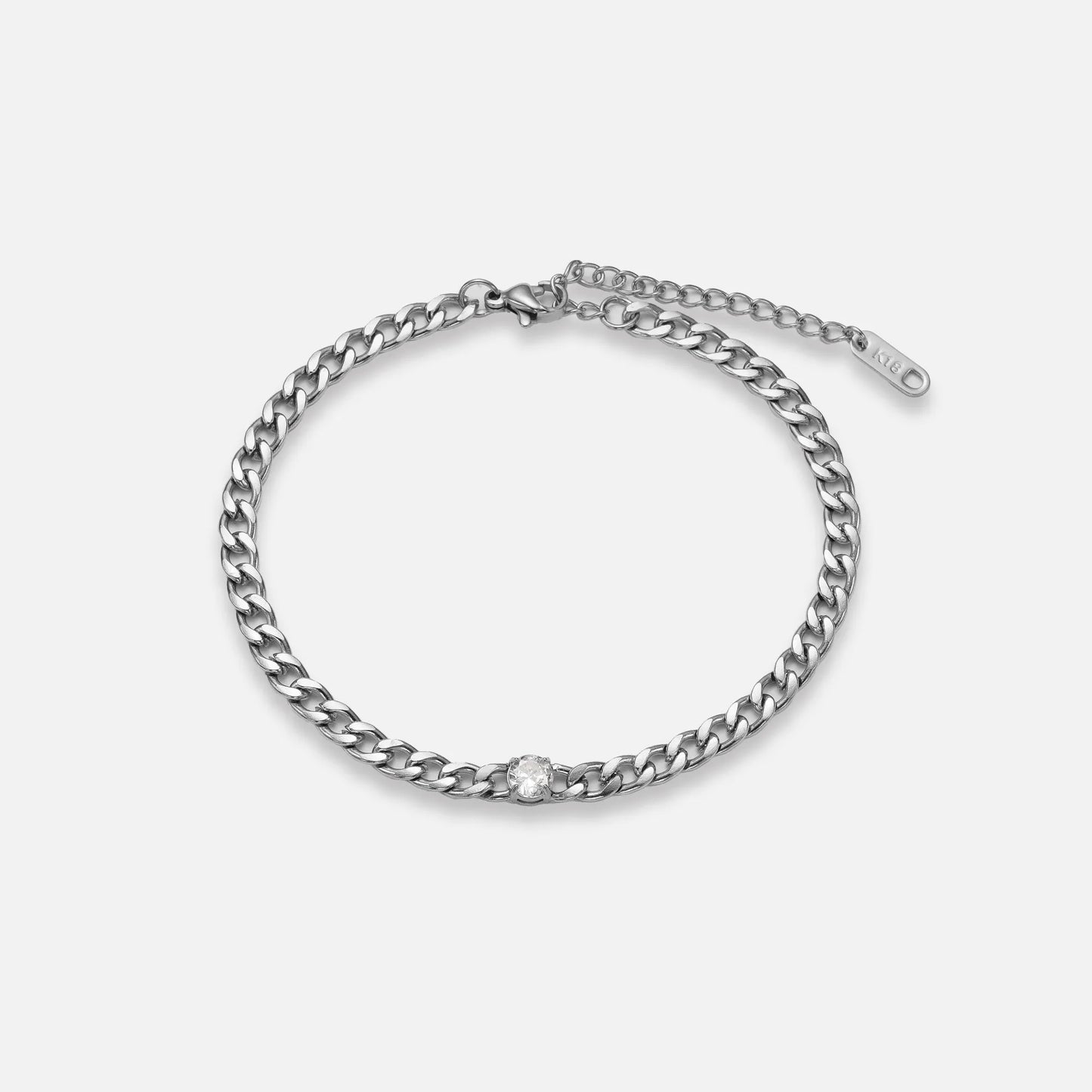 CZ Cuban Chain Anklet