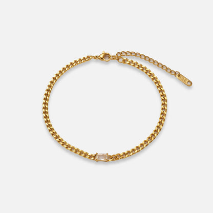 CZ Cuban Chain Anklet