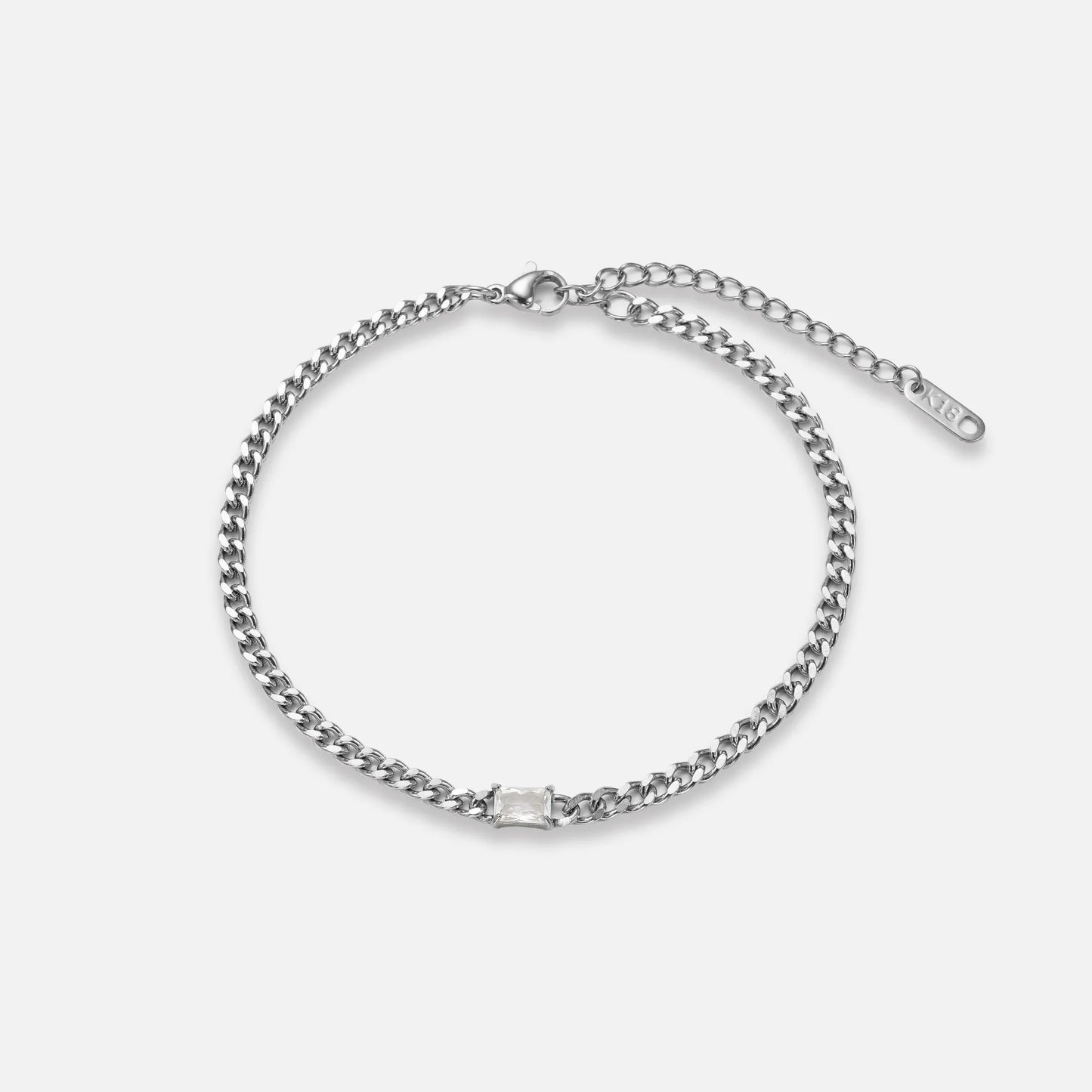 CZ Cuban Chain Anklet