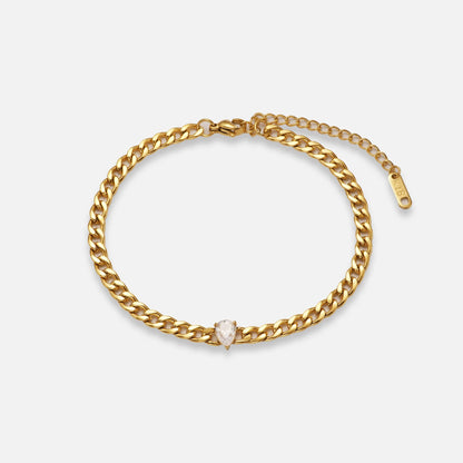 CZ Cuban Chain Anklet