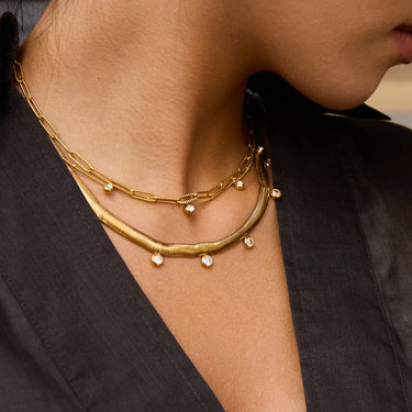 5 Stone Pendant Necklace