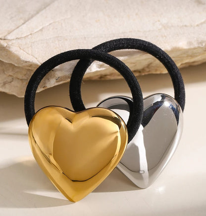 Glossy Heart Hair Tie