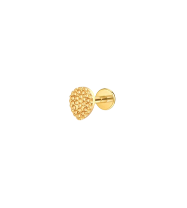 Hammered Teardrop Flatback Stud