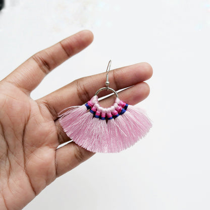 Zephyra Fan Tassel Earrings