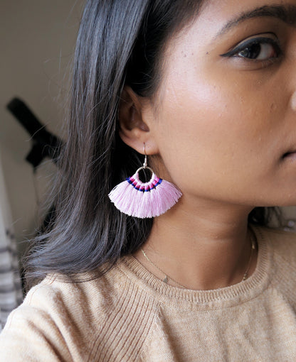 Zephyra Fan Tassel Earrings