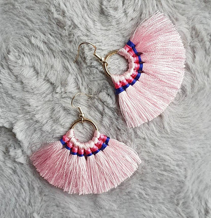 Zephyra Fan Tassel Earrings