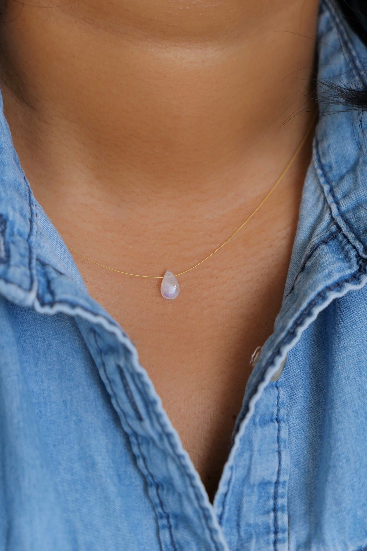 Teardrop Moonstone Necklace