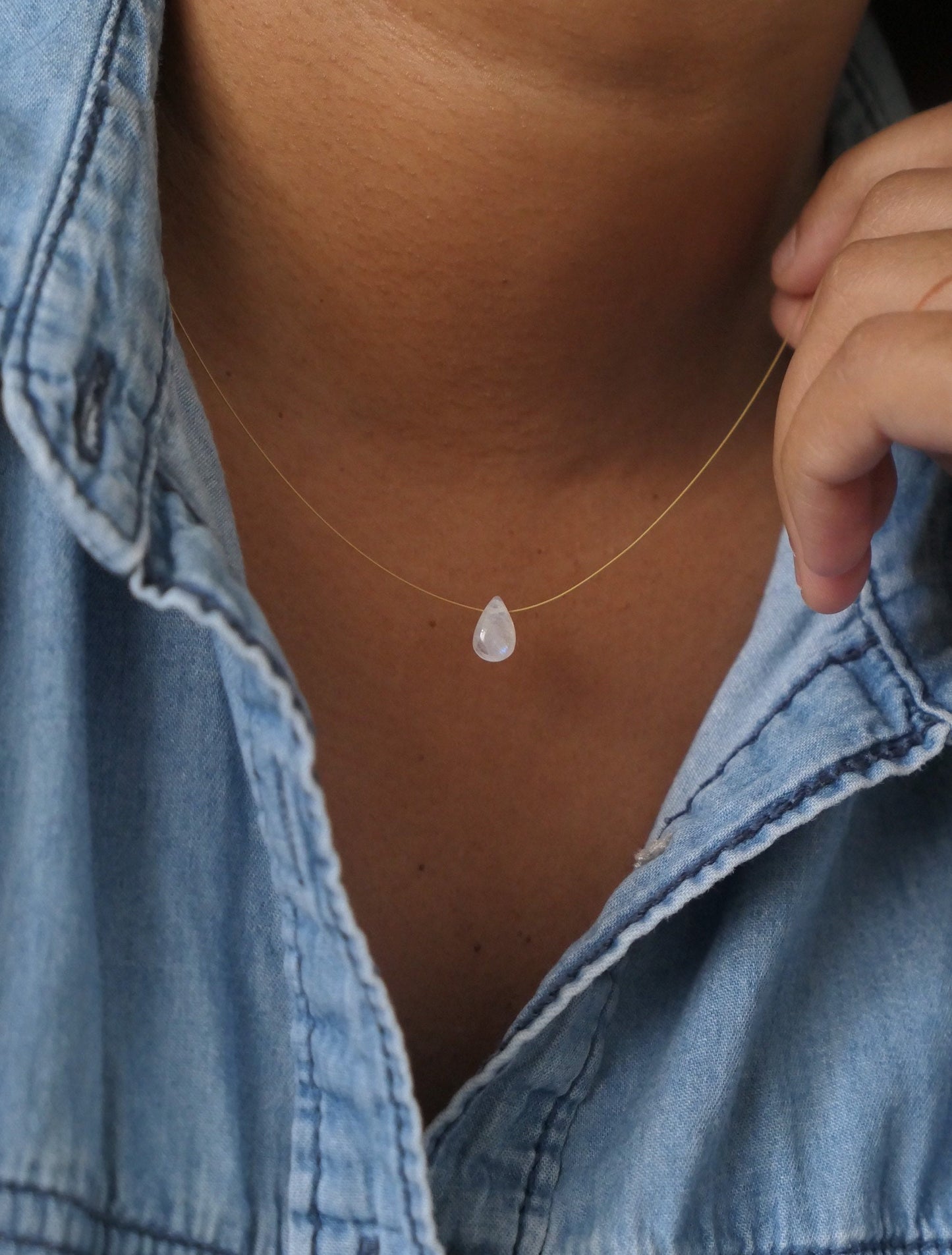 Teardrop Moonstone Necklace