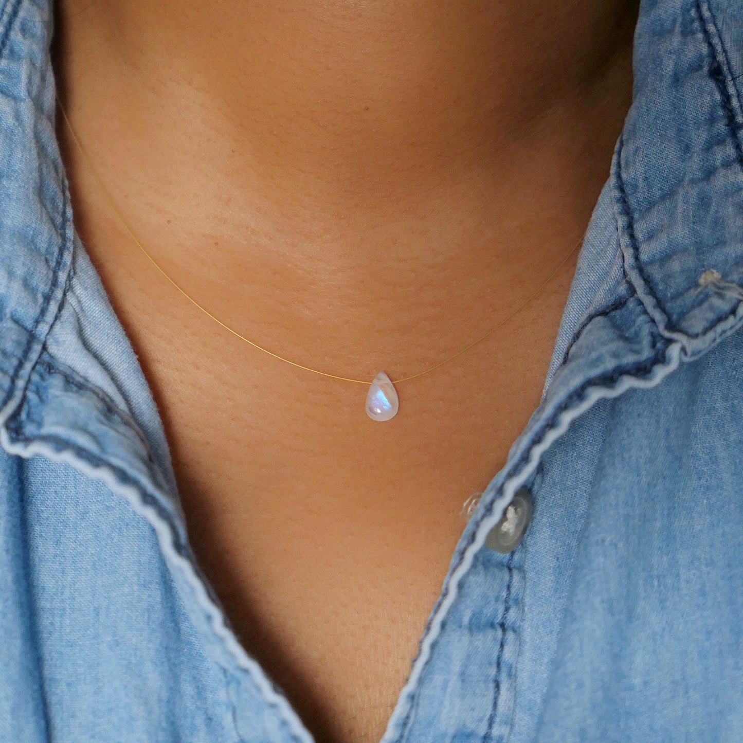 Teardrop Moonstone Necklace