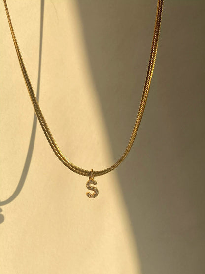 CZ Initial Necklace