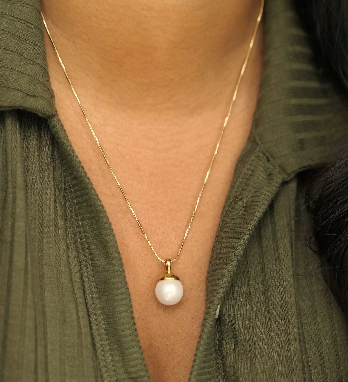 Chunky Shell Pearl  Necklace