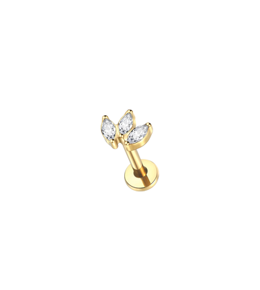 Mini Lotus Flatback Stud