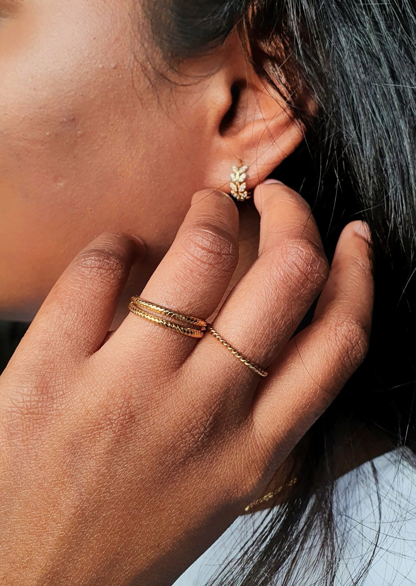 Adjustable Double Gold Ring