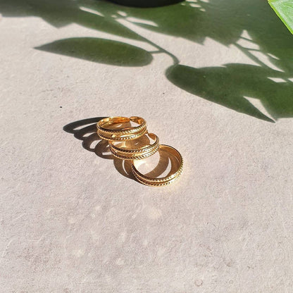 Adjustable Double Gold Ring