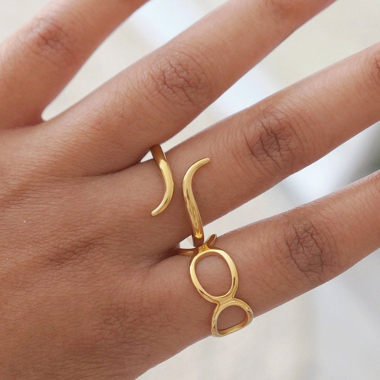 Abstract Snake Ring